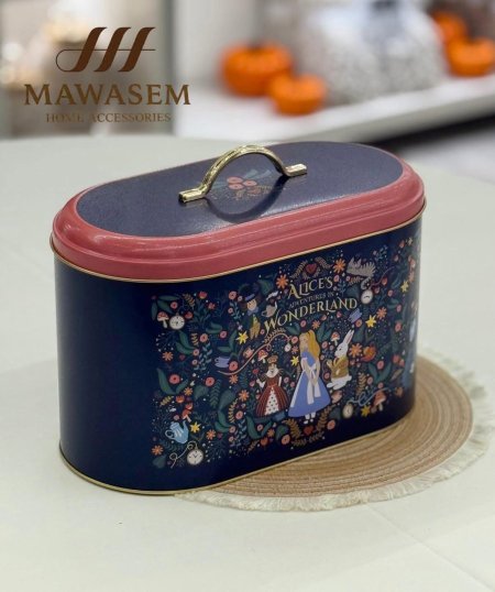 علبة خبر بنقشة alice