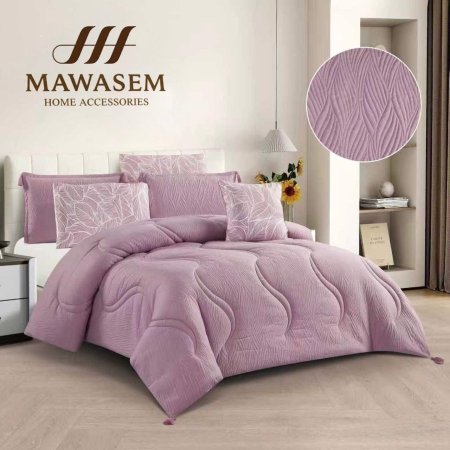طقم لحاف Cotton مجوز 7 قطع صيفي زهري