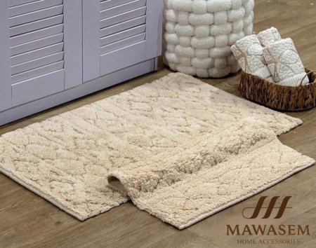 طقم دعسات حمام Vonaldi قطعتين ، قطن 100٪؜
