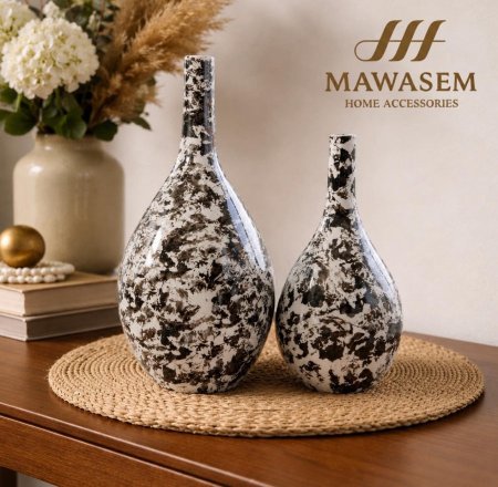 طقم فازة موشح اسود